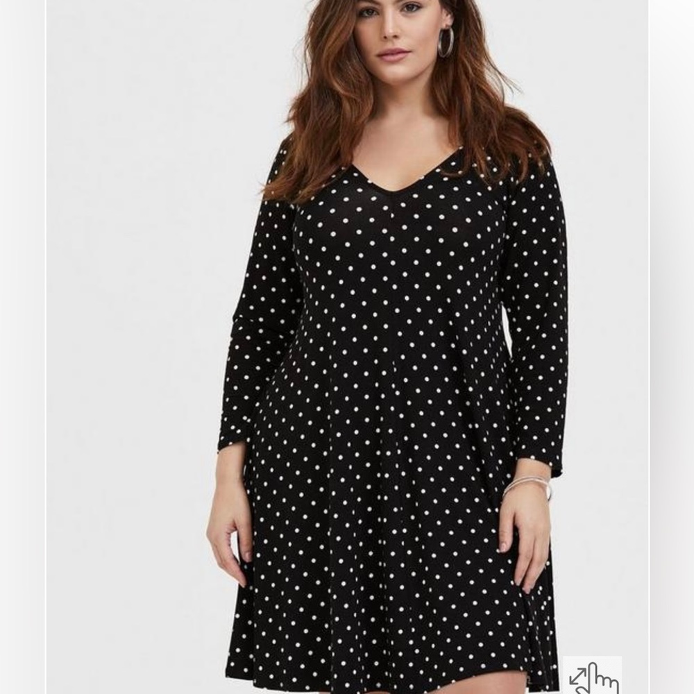 Torrid polka dot soft jersey trapeze dress 3x